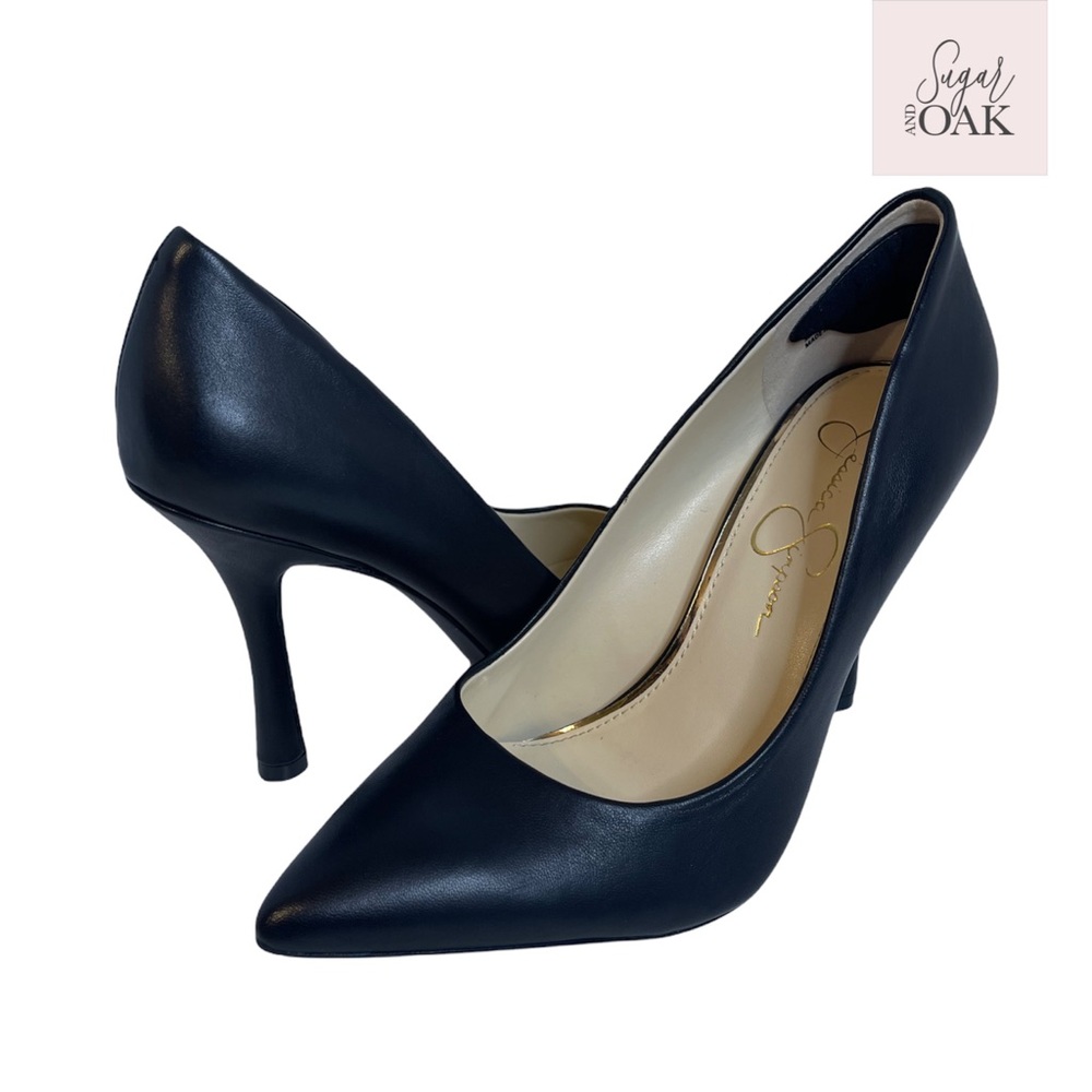 Jessica Simpson Black Pointed Toe Pump Heels Sz. 8.5